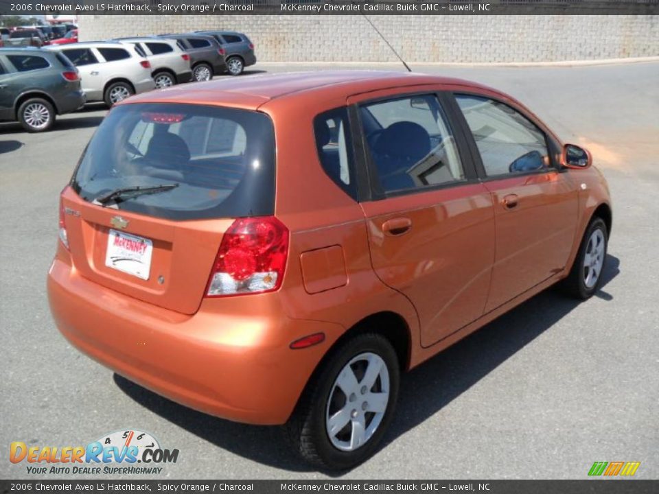 2006 Chevrolet Aveo LS Hatchback Spicy Orange / Charcoal Photo #4