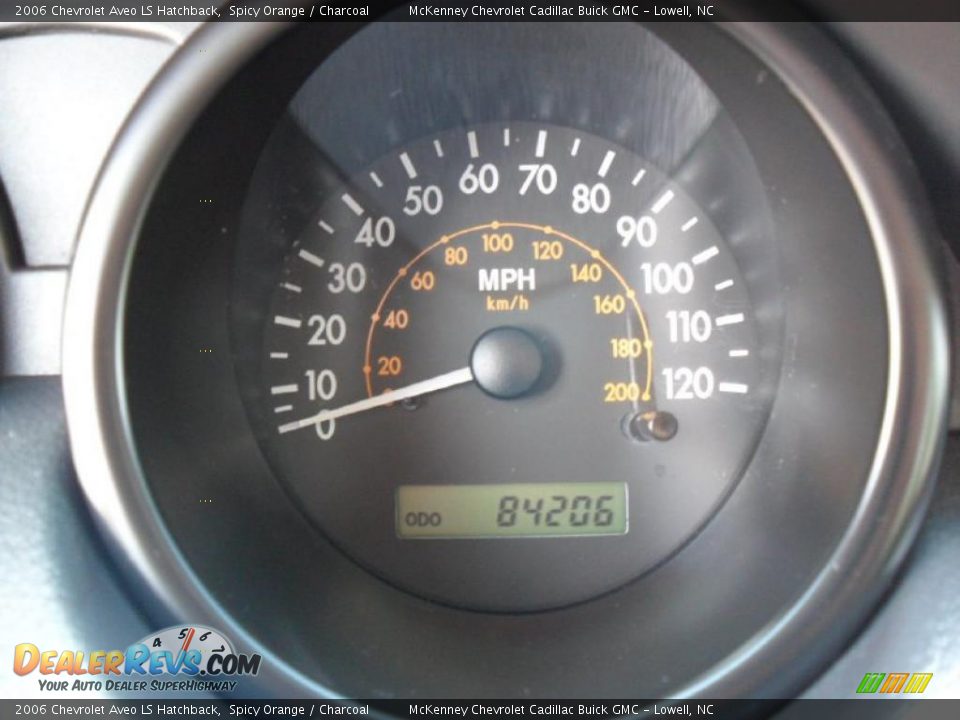 2006 Chevrolet Aveo LS Hatchback Spicy Orange / Charcoal Photo #11