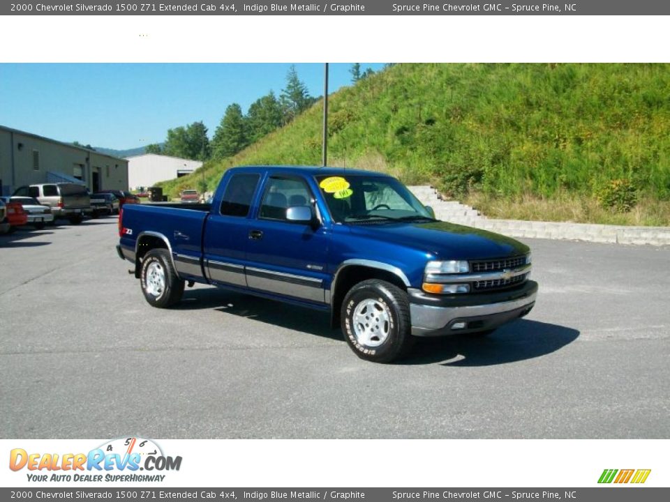 2000 Chevrolet Silverado 1500 Z71 Extended Cab 4x4 Indigo Blue Metallic / Graphite Photo #1