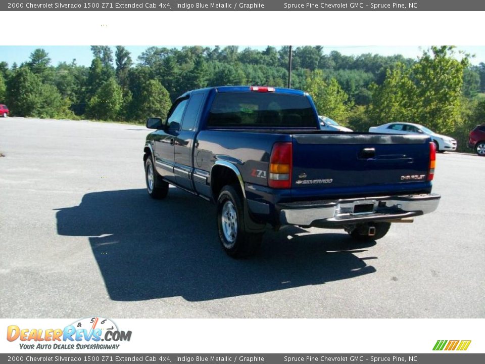 2000 Chevrolet Silverado 1500 Z71 Extended Cab 4x4 Indigo Blue Metallic / Graphite Photo #3