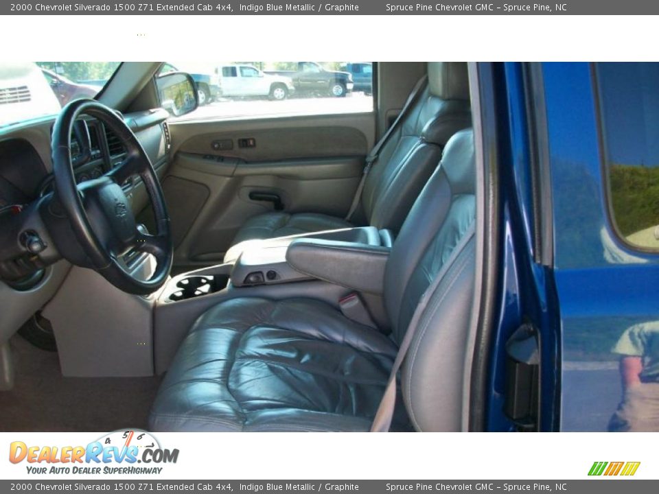 2000 Chevrolet Silverado 1500 Z71 Extended Cab 4x4 Indigo Blue Metallic / Graphite Photo #4