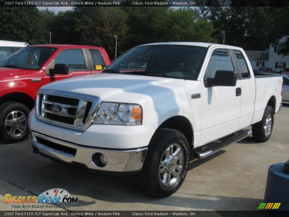 2007 Ford F150 XLT SuperCab 4x4 Oxford White / Medium Flint Photo #1