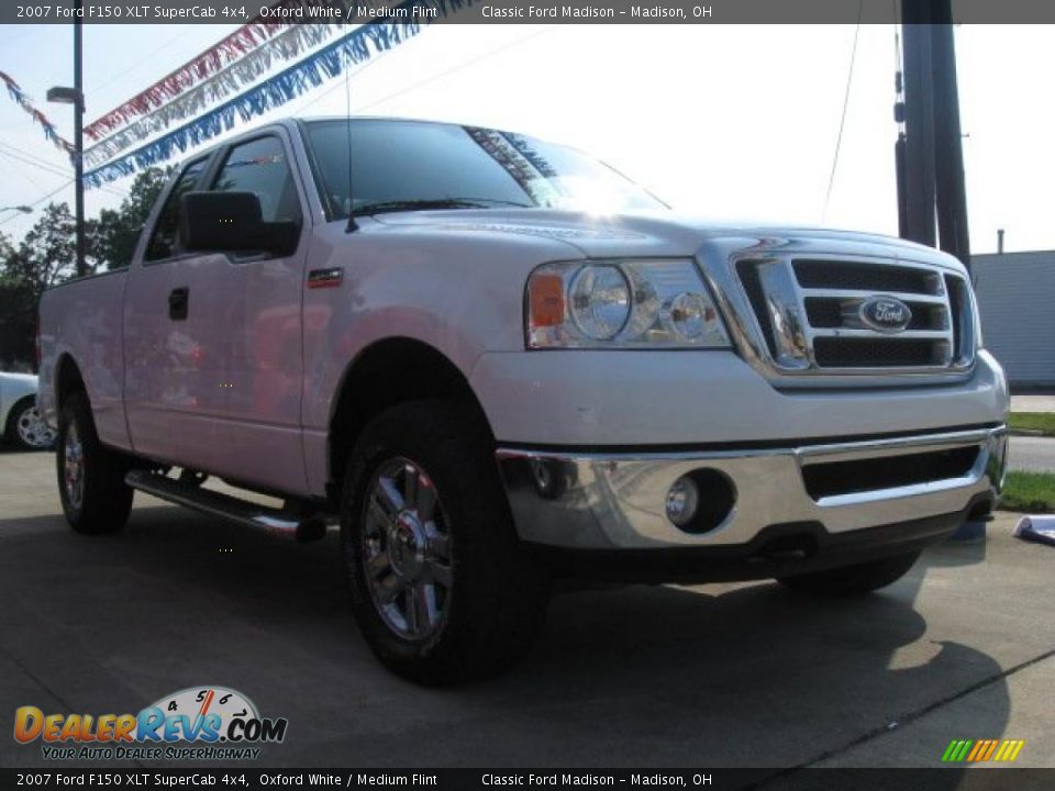 2007 Ford F150 XLT SuperCab 4x4 Oxford White / Medium Flint Photo #2