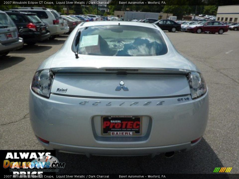2007 Mitsubishi Eclipse GT Coupe Liquid Silver Metallic / Dark Charcoal Photo #4