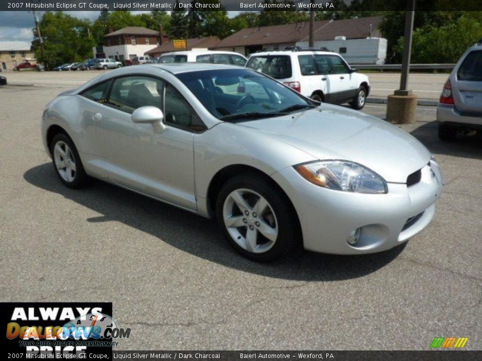 2007 Mitsubishi Eclipse GT Coupe Liquid Silver Metallic / Dark Charcoal Photo #7