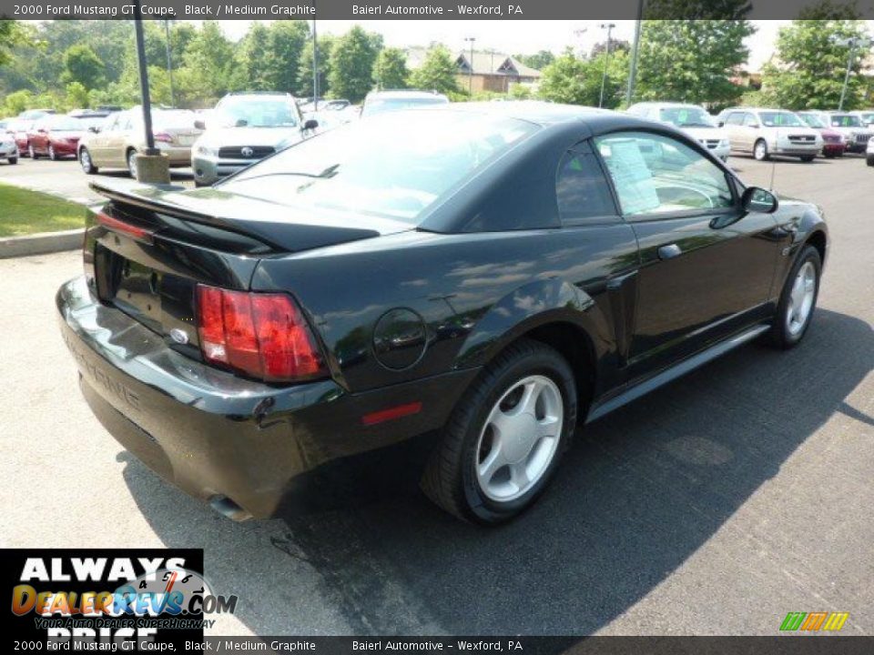 2000 Ford Mustang GT Coupe Black / Medium Graphite Photo #7