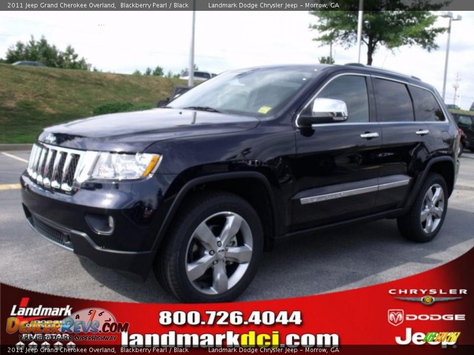 2011 Jeep Grand Cherokee Overland Blackberry Pearl / Black Photo #1