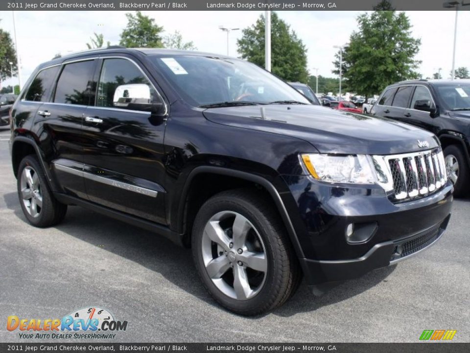 2011 Jeep Grand Cherokee Overland Blackberry Pearl / Black Photo #4