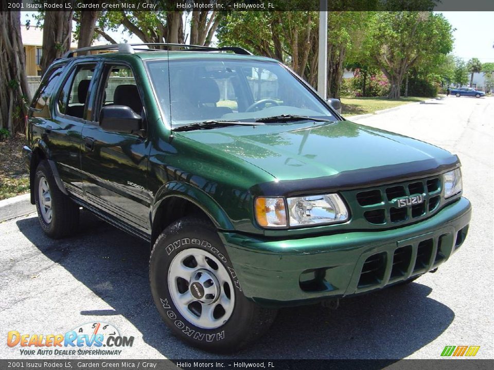 2001 Isuzu Rodeo LS Garden Green Mica / Gray Photo #7