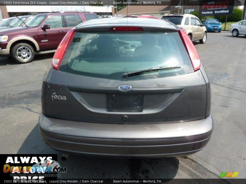 2003 Ford Focus ZX3 Coupe Liquid Grey Metallic / Dark Charcoal Photo #6