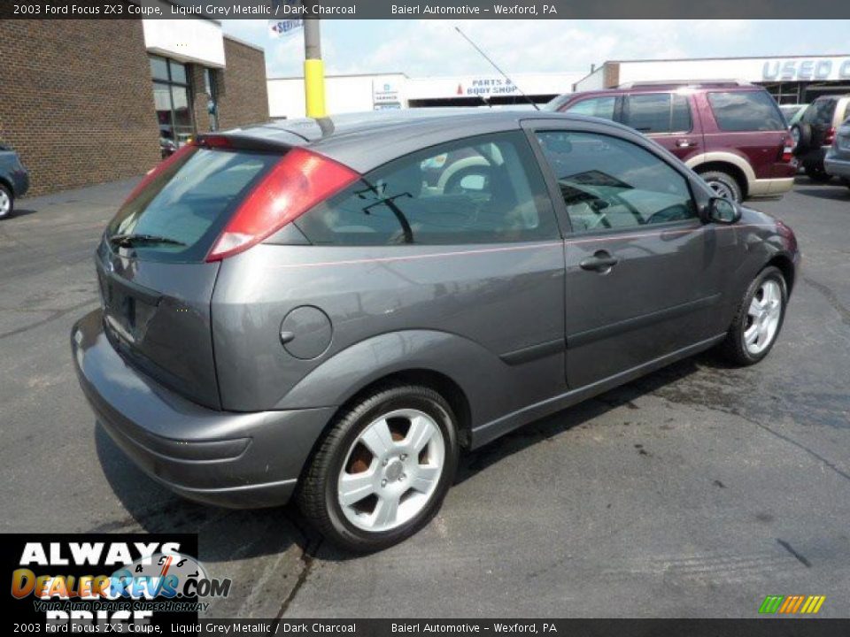 2003 Ford Focus ZX3 Coupe Liquid Grey Metallic / Dark Charcoal Photo #7