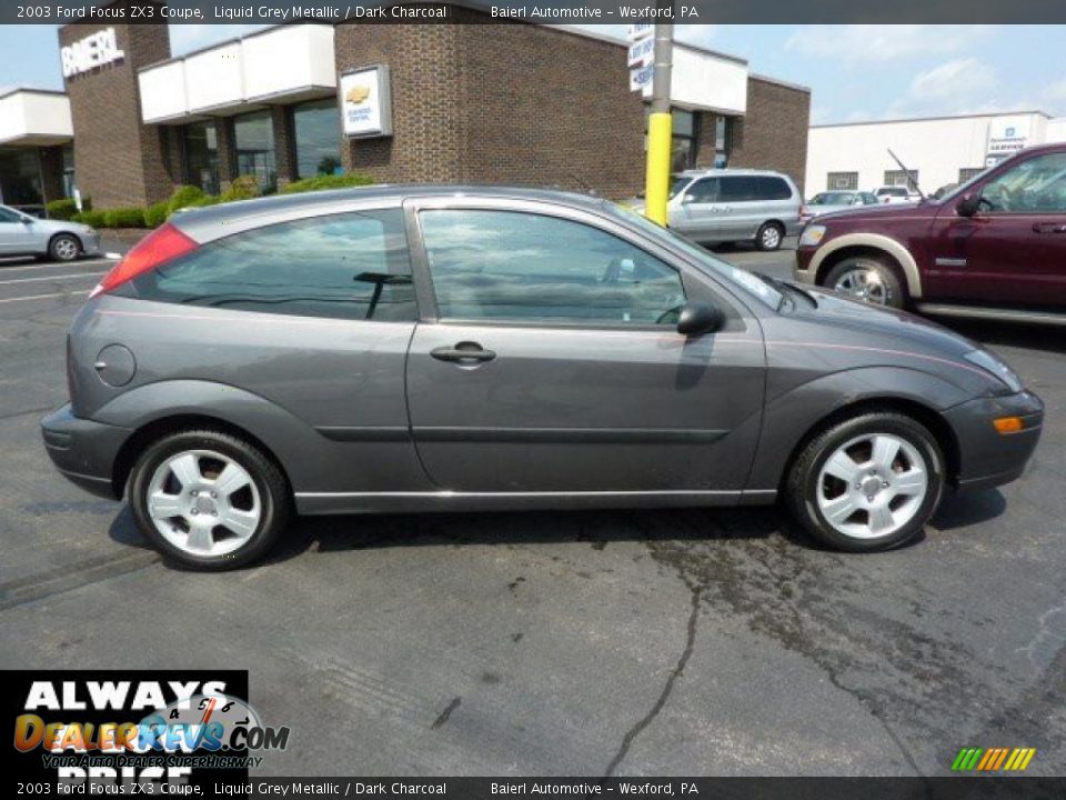 2003 Ford Focus ZX3 Coupe Liquid Grey Metallic / Dark Charcoal Photo #8