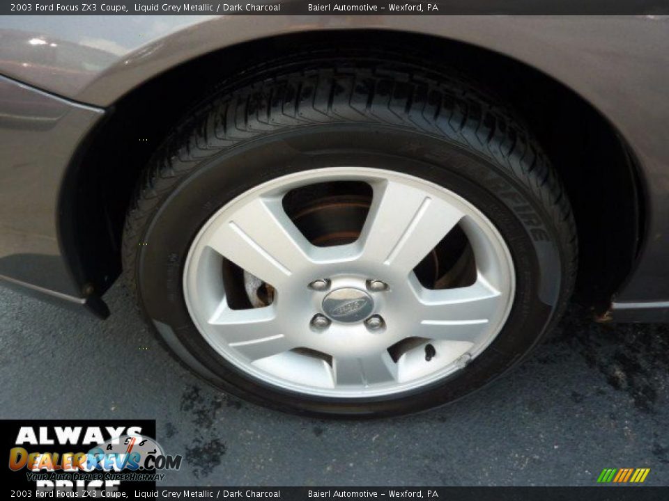 2003 Ford Focus ZX3 Coupe Liquid Grey Metallic / Dark Charcoal Photo #9
