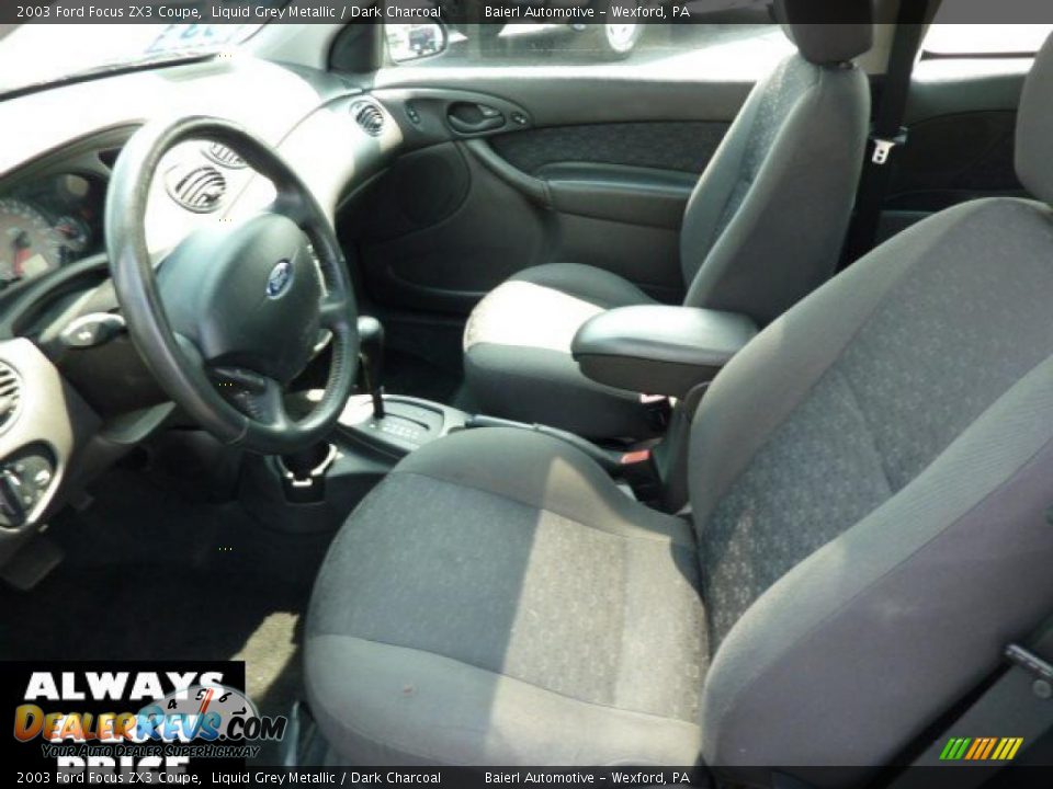 2003 Ford Focus ZX3 Coupe Liquid Grey Metallic / Dark Charcoal Photo #10
