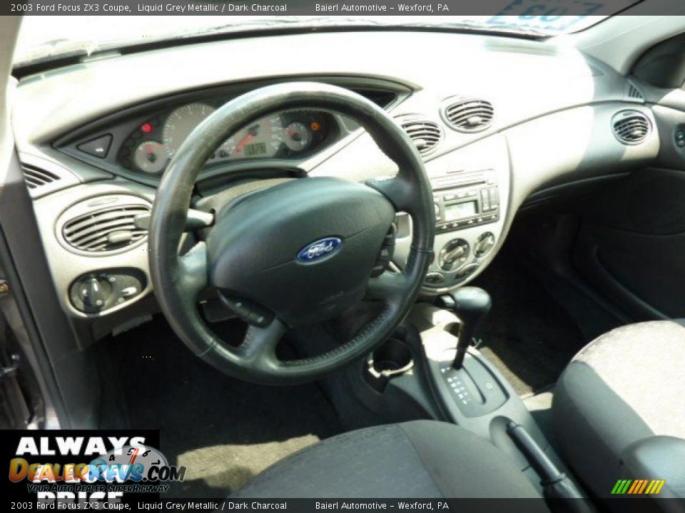 2003 Ford Focus ZX3 Coupe Liquid Grey Metallic / Dark Charcoal Photo #11