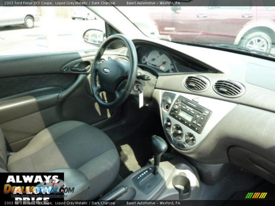 2003 Ford Focus ZX3 Coupe Liquid Grey Metallic / Dark Charcoal Photo #16