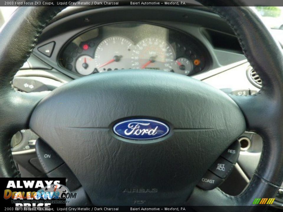 2003 Ford Focus ZX3 Coupe Liquid Grey Metallic / Dark Charcoal Photo #19