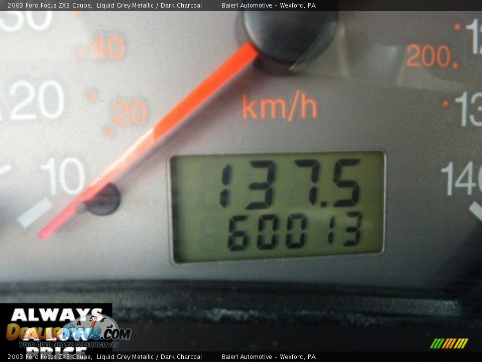 2003 Ford Focus ZX3 Coupe Liquid Grey Metallic / Dark Charcoal Photo #20