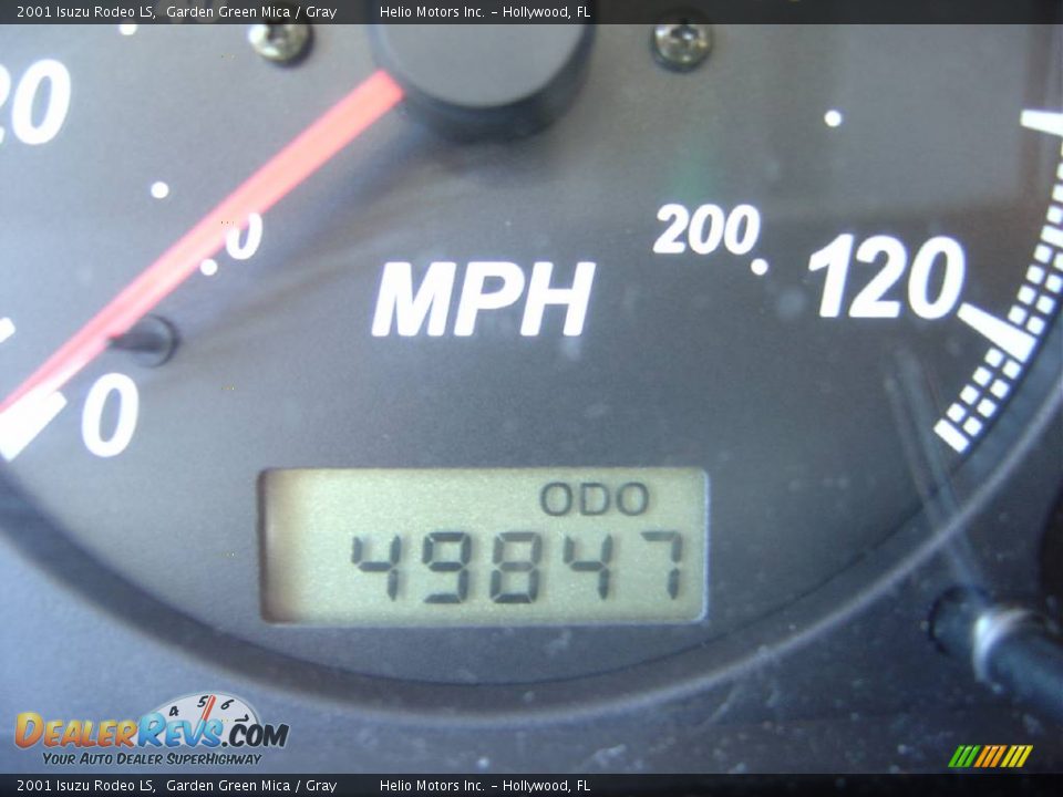 2001 Isuzu Rodeo LS Garden Green Mica / Gray Photo #29
