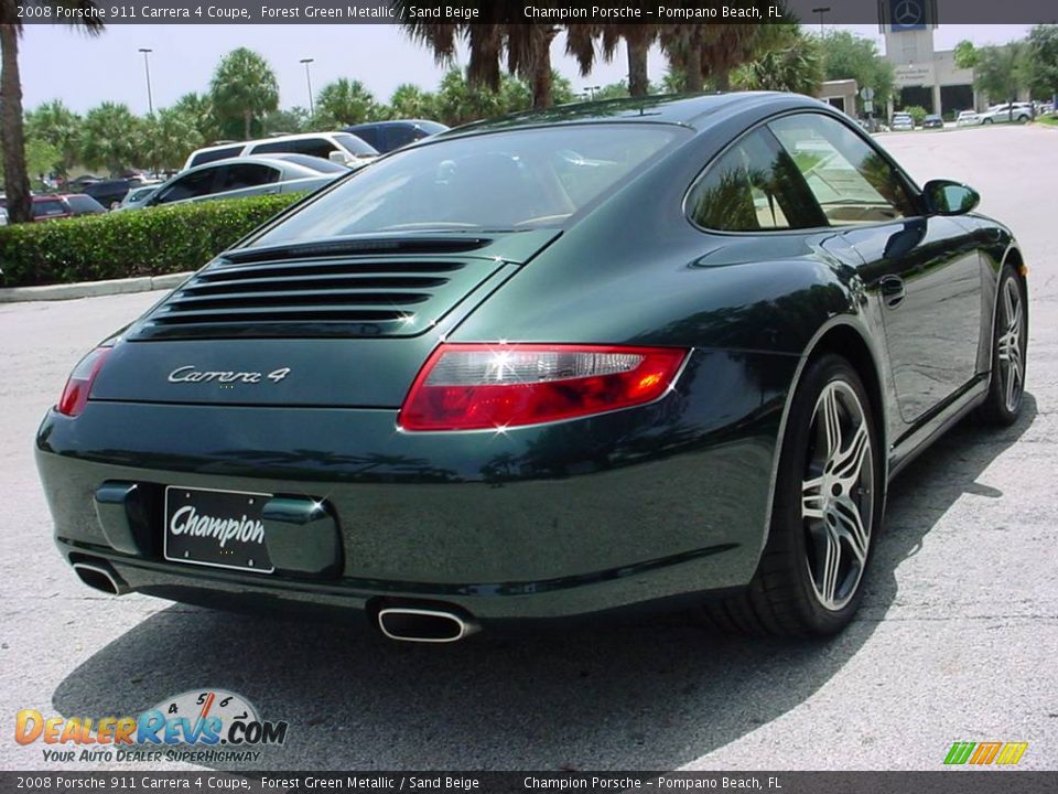 2008 Porsche 911 Carrera 4 Coupe Forest Green Metallic / Sand Beige Photo #3