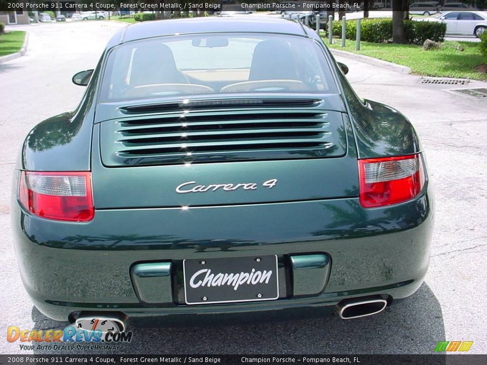 2008 Porsche 911 Carrera 4 Coupe Forest Green Metallic / Sand Beige Photo #4