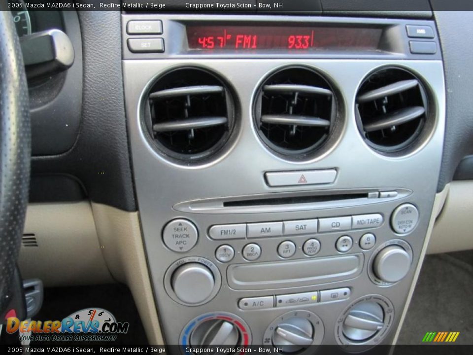 2005 Mazda MAZDA6 i Sedan Redfire Metallic / Beige Photo #11