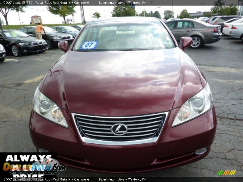 2007 Lexus ES 350 Royal Ruby Red Metallic / Cashmere Photo #2