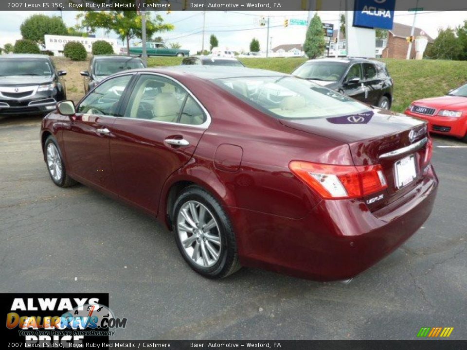 2007 Lexus ES 350 Royal Ruby Red Metallic / Cashmere Photo #5