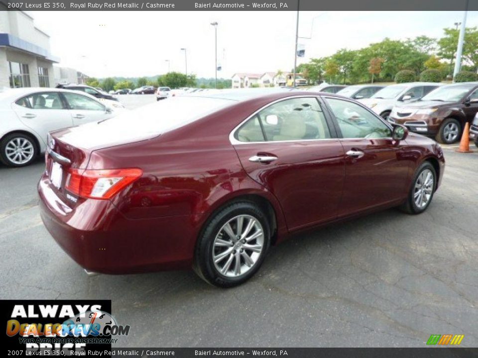 2007 Lexus ES 350 Royal Ruby Red Metallic / Cashmere Photo #7