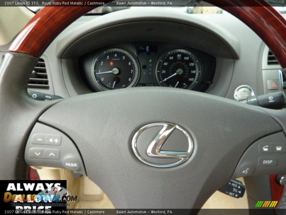 2007 Lexus ES 350 Royal Ruby Red Metallic / Cashmere Photo #19