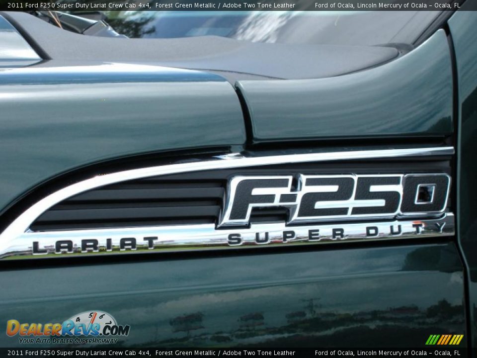 2011 Ford F250 Super Duty Lariat Crew Cab 4x4 Forest Green Metallic / Adobe Two Tone Leather Photo #4