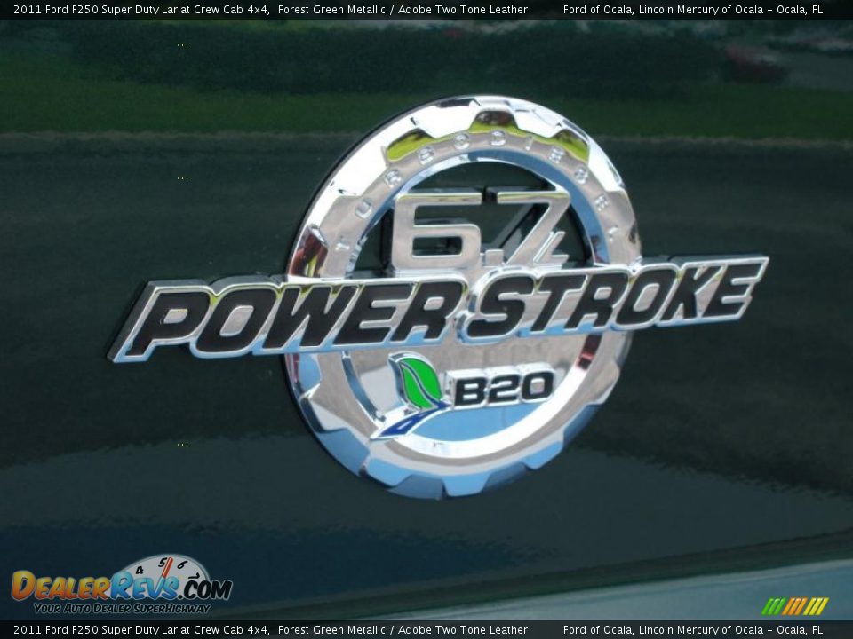 2011 Ford F250 Super Duty Lariat Crew Cab 4x4 Forest Green Metallic / Adobe Two Tone Leather Photo #5