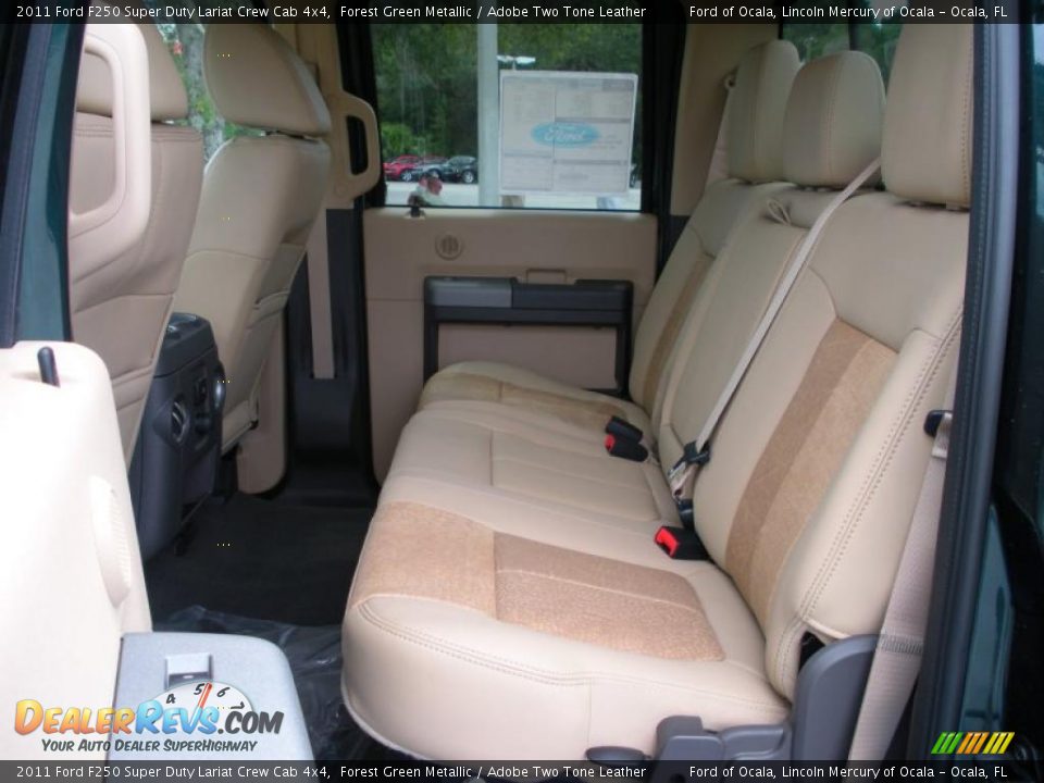 2011 Ford F250 Super Duty Lariat Crew Cab 4x4 Forest Green Metallic / Adobe Two Tone Leather Photo #7