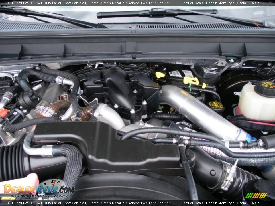 2011 Ford F250 Super Duty Lariat Crew Cab 4x4 Forest Green Metallic / Adobe Two Tone Leather Photo #12