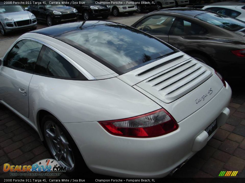 2008 Porsche 911 Targa 4S Carrara White / Sea Blue Photo #8