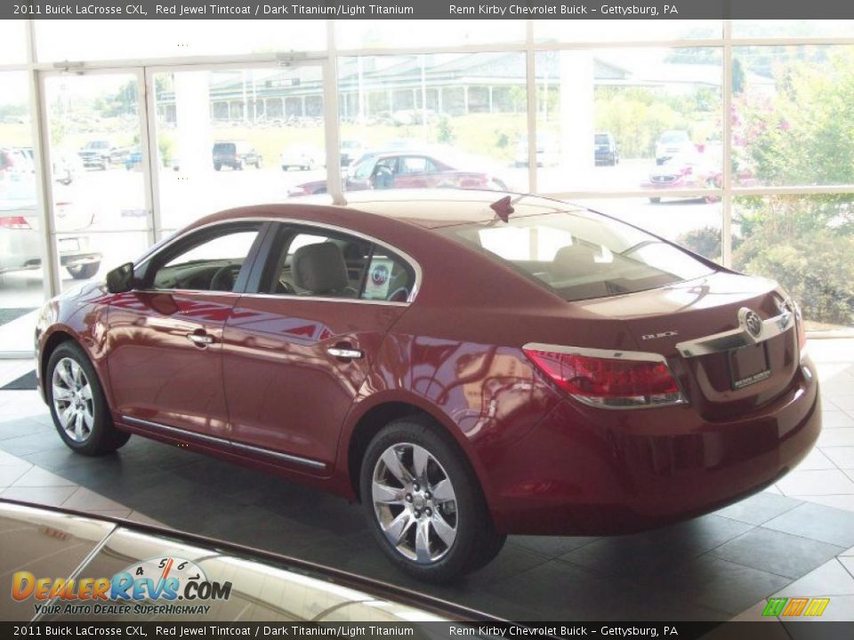 2011 Buick LaCrosse CXL Red Jewel Tintcoat / Dark Titanium/Light Titanium Photo #2