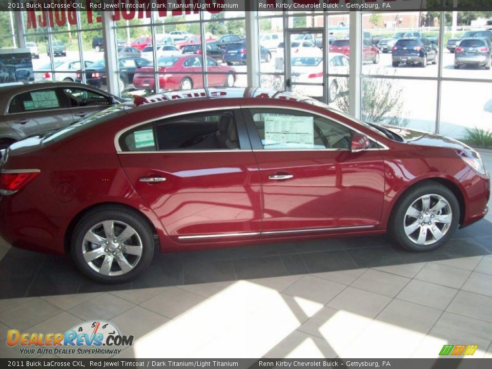 2011 Buick LaCrosse CXL Red Jewel Tintcoat / Dark Titanium/Light Titanium Photo #3