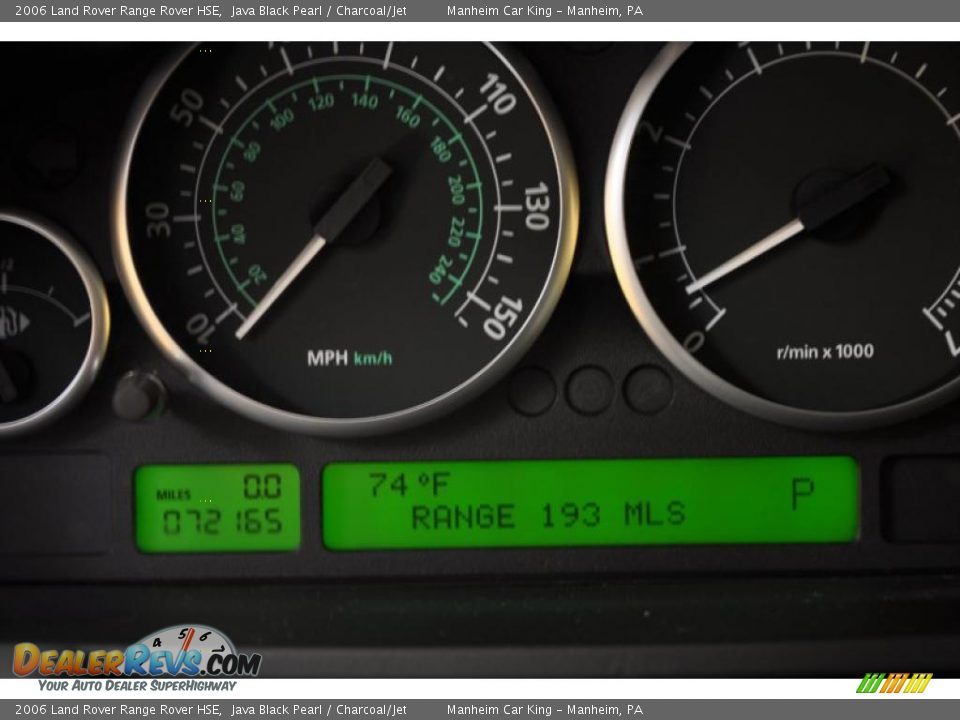 2006 Land Rover Range Rover HSE Java Black Pearl / Charcoal/Jet Photo #10