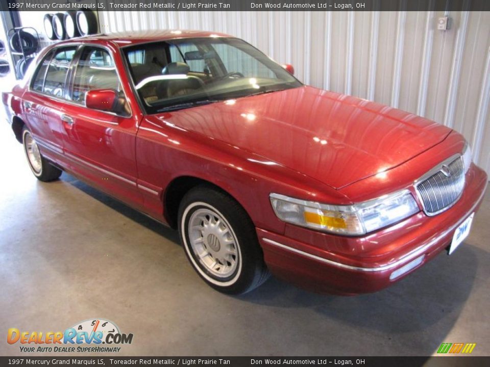1997 Mercury Grand Marquis LS Toreador Red Metallic / Light Prairie Tan Photo #1