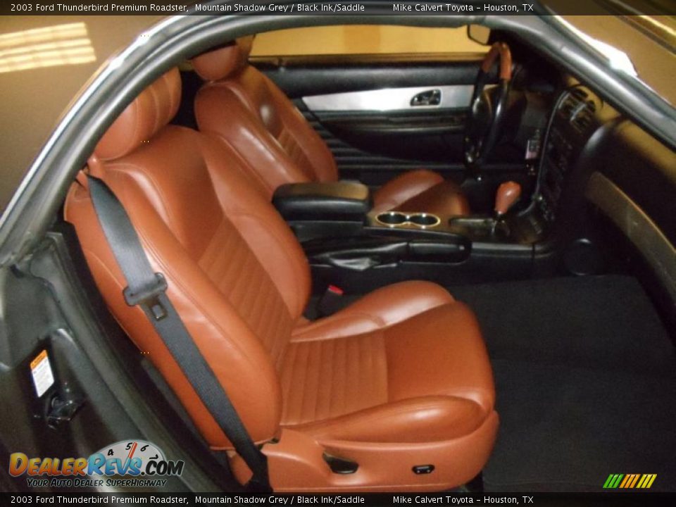2003 Ford Thunderbird Premium Roadster Mountain Shadow Grey / Black Ink/Saddle Photo #16