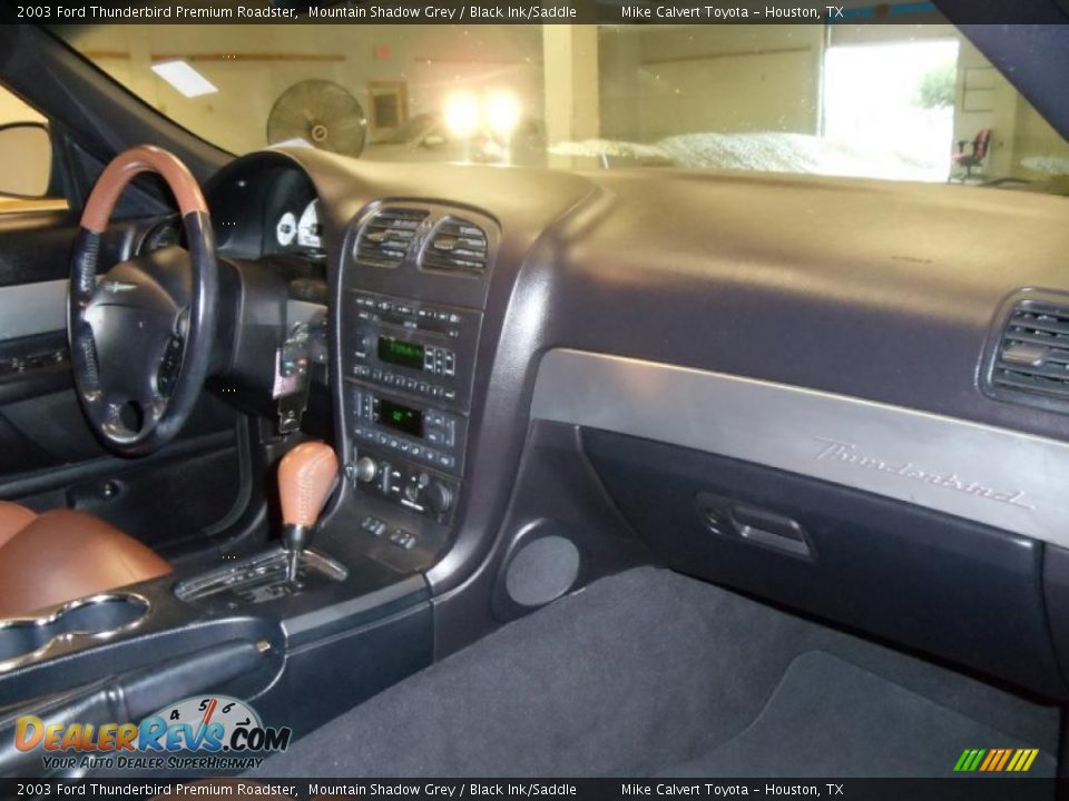 2003 Ford Thunderbird Premium Roadster Mountain Shadow Grey / Black Ink/Saddle Photo #17
