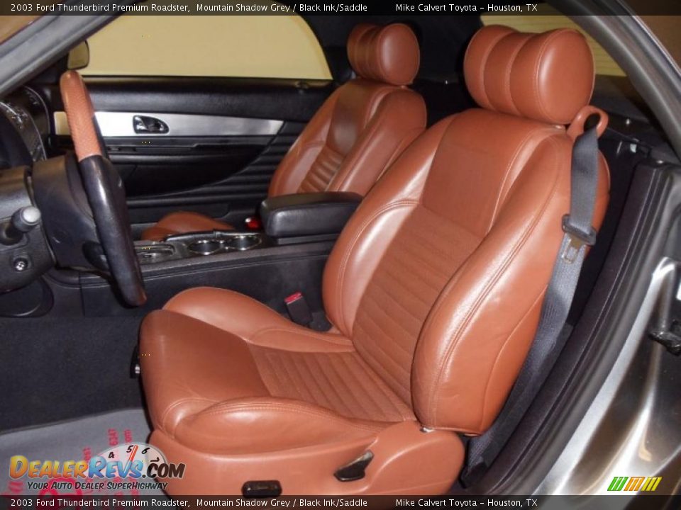 2003 Ford Thunderbird Premium Roadster Mountain Shadow Grey / Black Ink/Saddle Photo #19