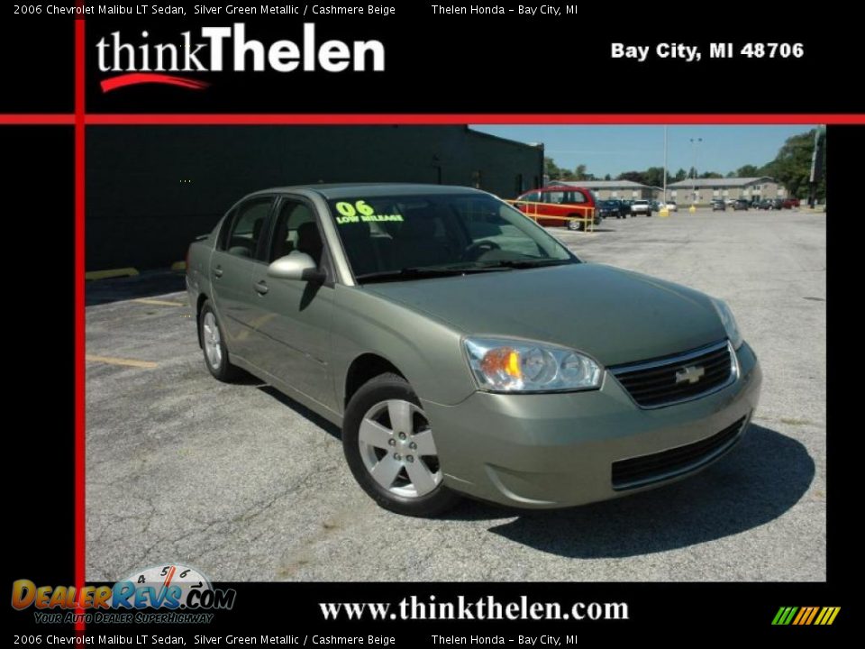 2006 Chevrolet Malibu LT Sedan Silver Green Metallic / Cashmere Beige Photo #1