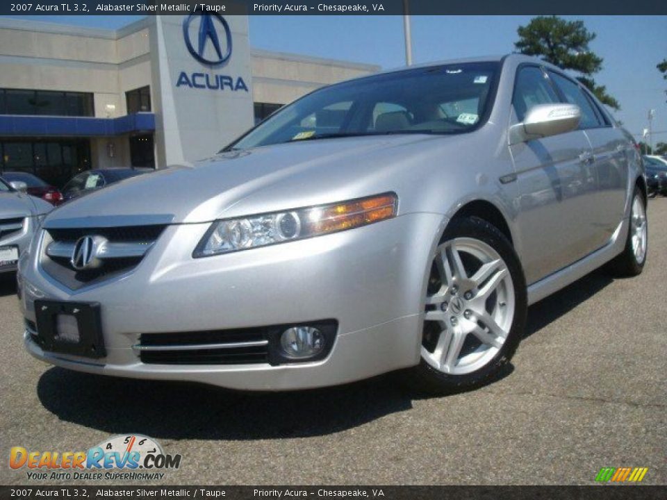 2007 Acura TL 3.2 Alabaster Silver Metallic / Taupe Photo #1