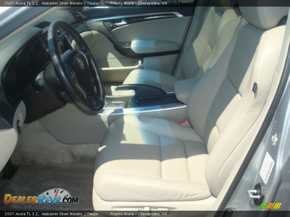 2007 Acura TL 3.2 Alabaster Silver Metallic / Taupe Photo #8