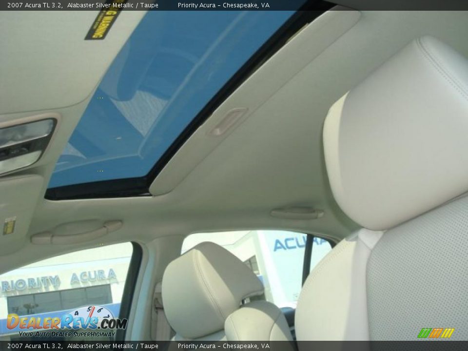 2007 Acura TL 3.2 Alabaster Silver Metallic / Taupe Photo #10