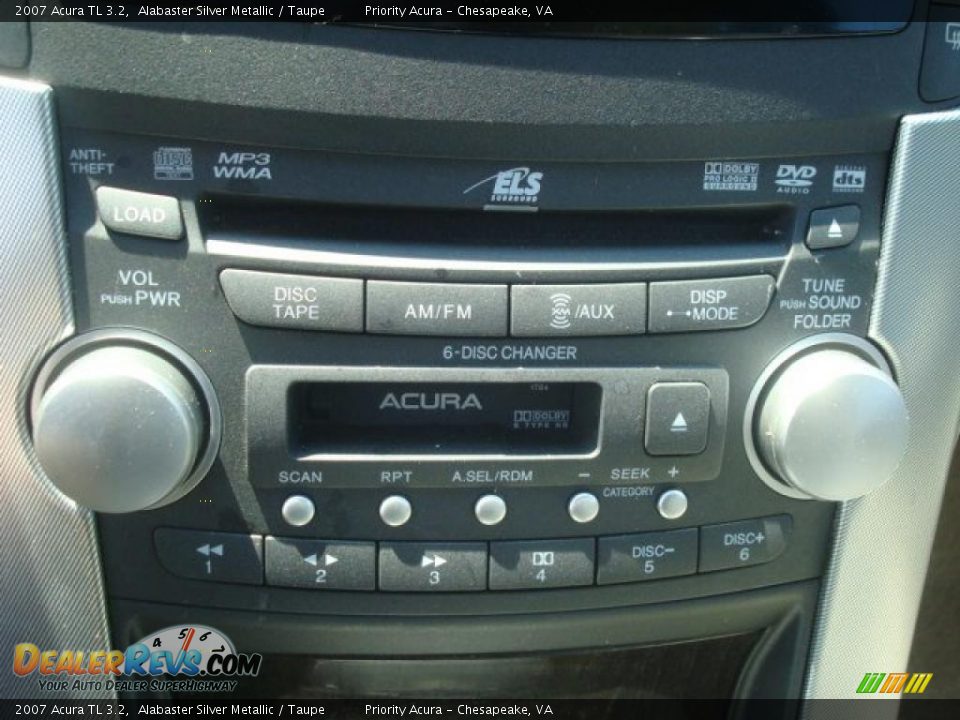 2007 Acura TL 3.2 Alabaster Silver Metallic / Taupe Photo #12