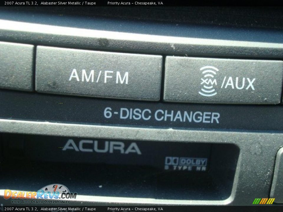 2007 Acura TL 3.2 Alabaster Silver Metallic / Taupe Photo #13