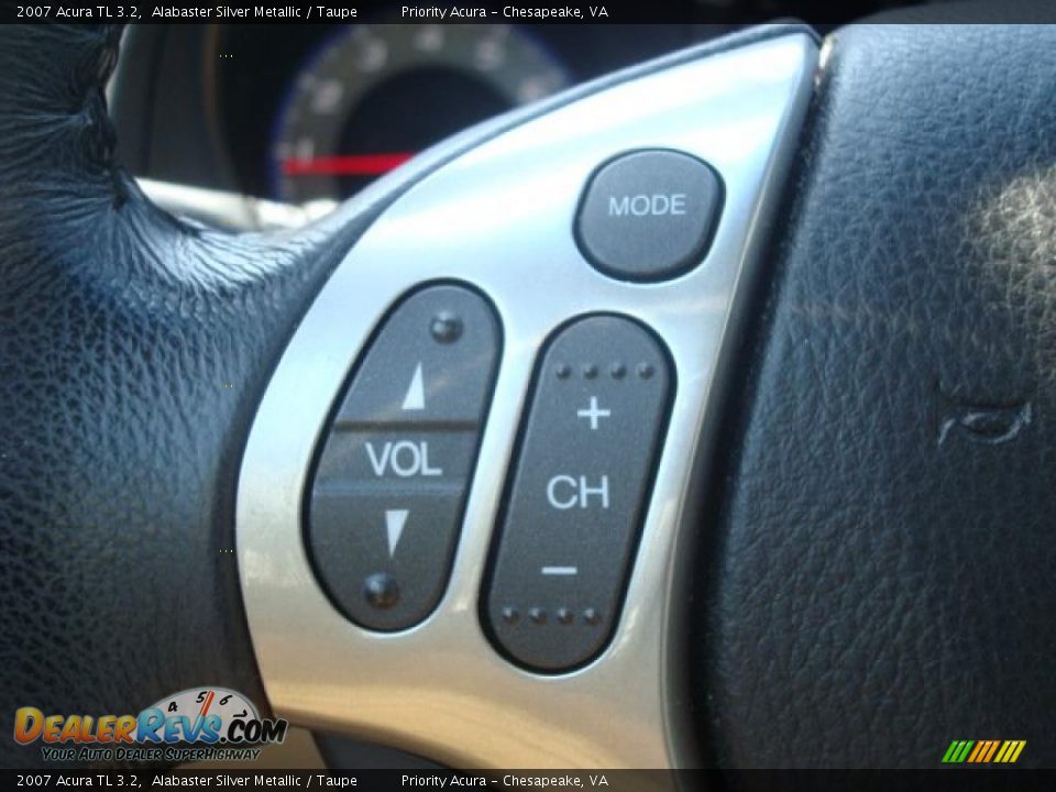 2007 Acura TL 3.2 Alabaster Silver Metallic / Taupe Photo #16