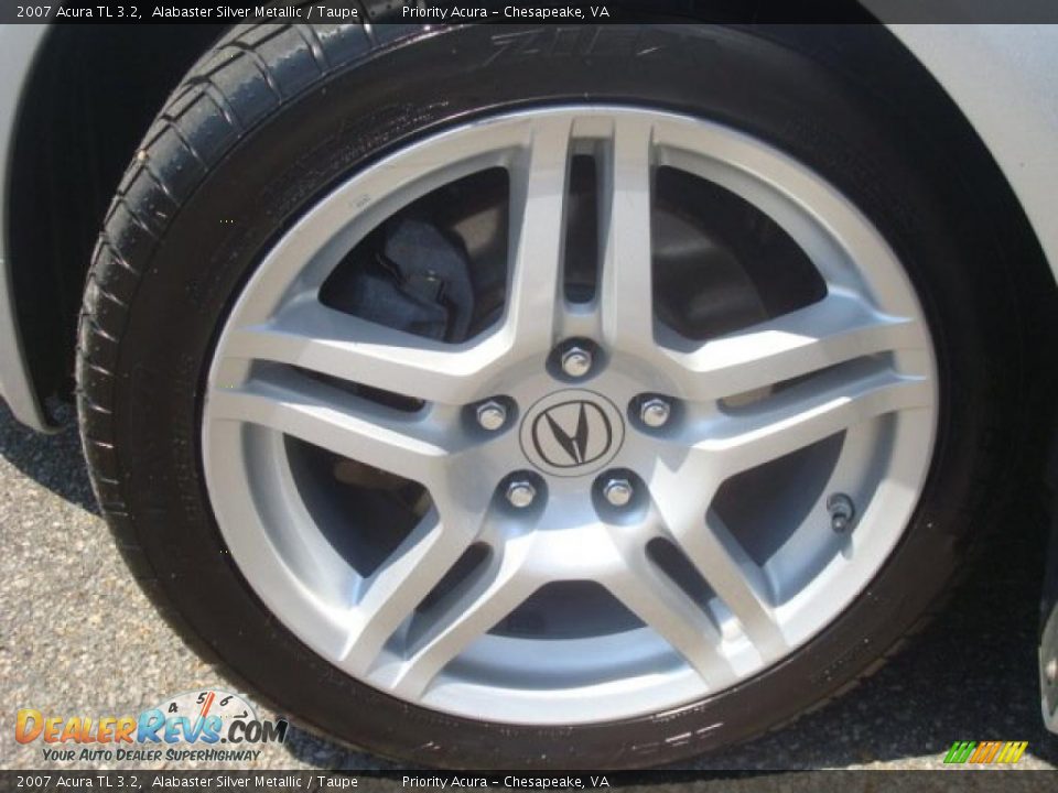 2007 Acura TL 3.2 Alabaster Silver Metallic / Taupe Photo #18